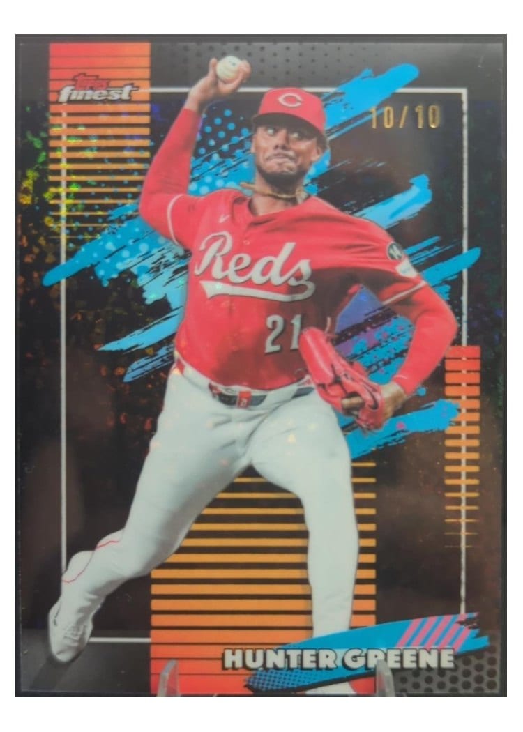 2026 Topps Finest Hunter Greene Black Refractor #169 card