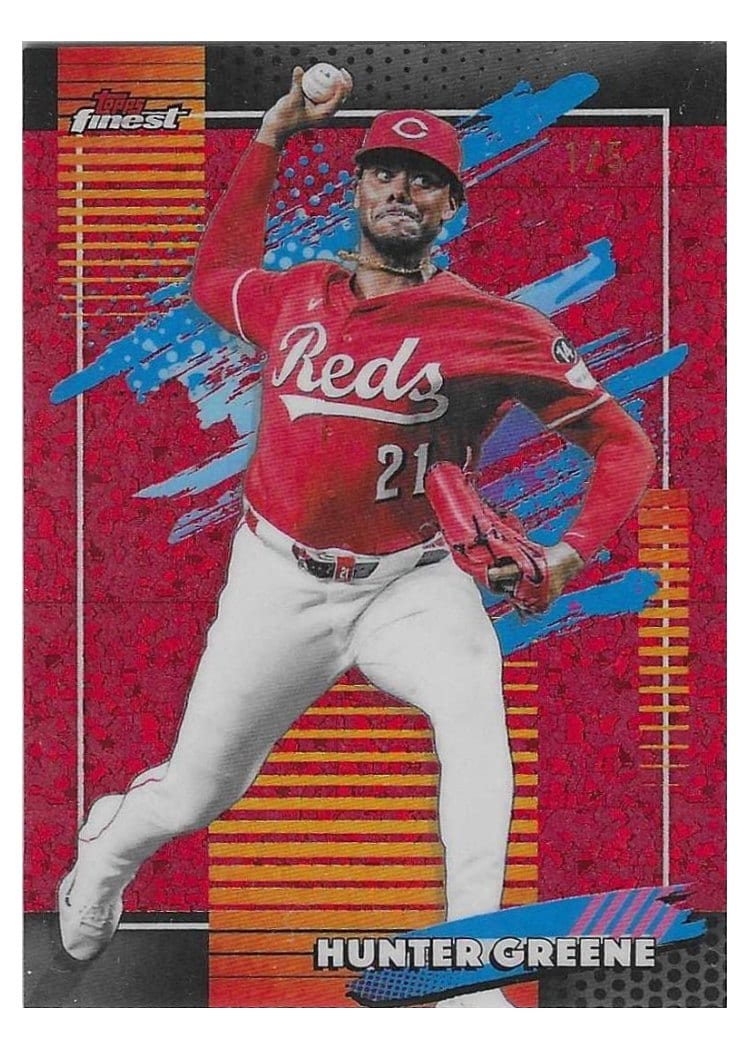2026 Topps Finest Hunter Greene Red Mini Diamond Refractor #169 card