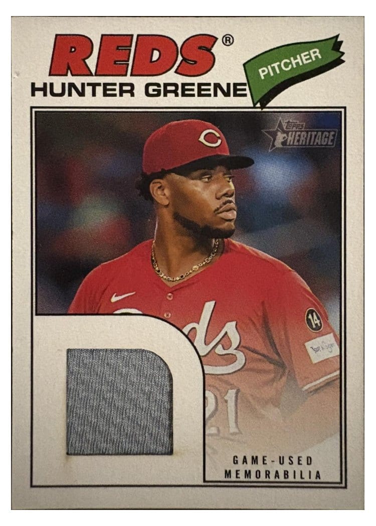 2026 Topps Heritage Real One Relics Hunter Greene #ROR-HG card