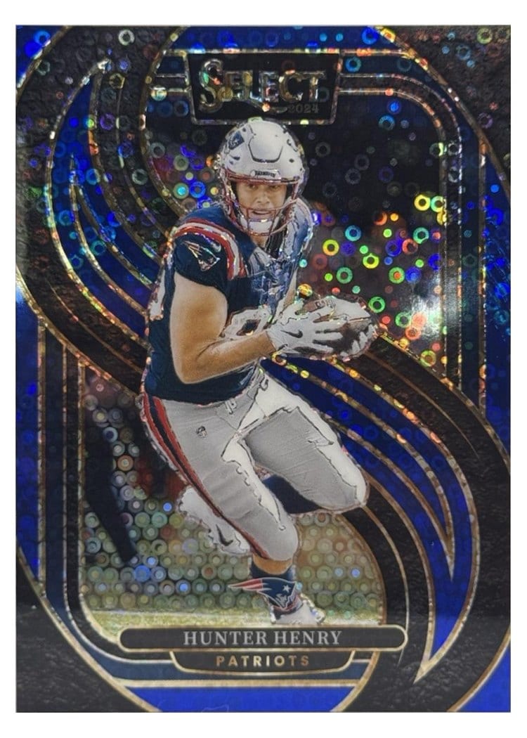 2024 Panini Select Base Set Hunter Henry Blue Disco Prizm #160 card