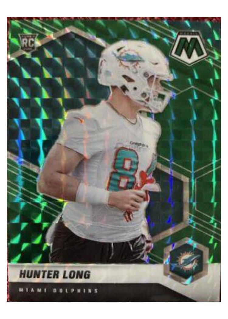 2021 Panini Mosaic Base Set Hunter Long Green Fluorescent #384 card