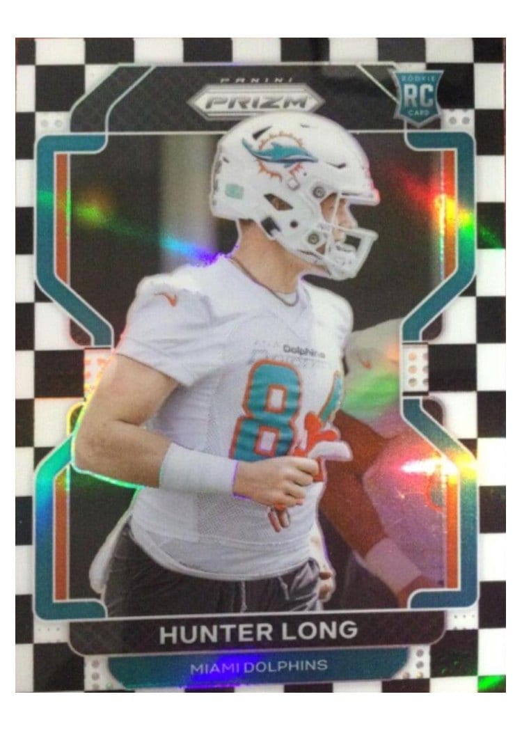 2021 Panini Prizm Base Set Hunter Long Black and White Checker Prizm #414 card