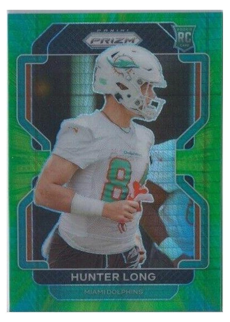2021 Panini Prizm Base Set Hunter Long Hyper Prizm #414 card