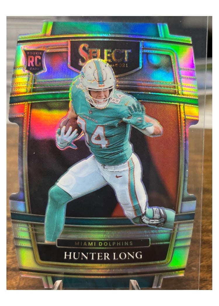 2021 Panini Select Base Set Hunter Long Silver Die Cut #93 card