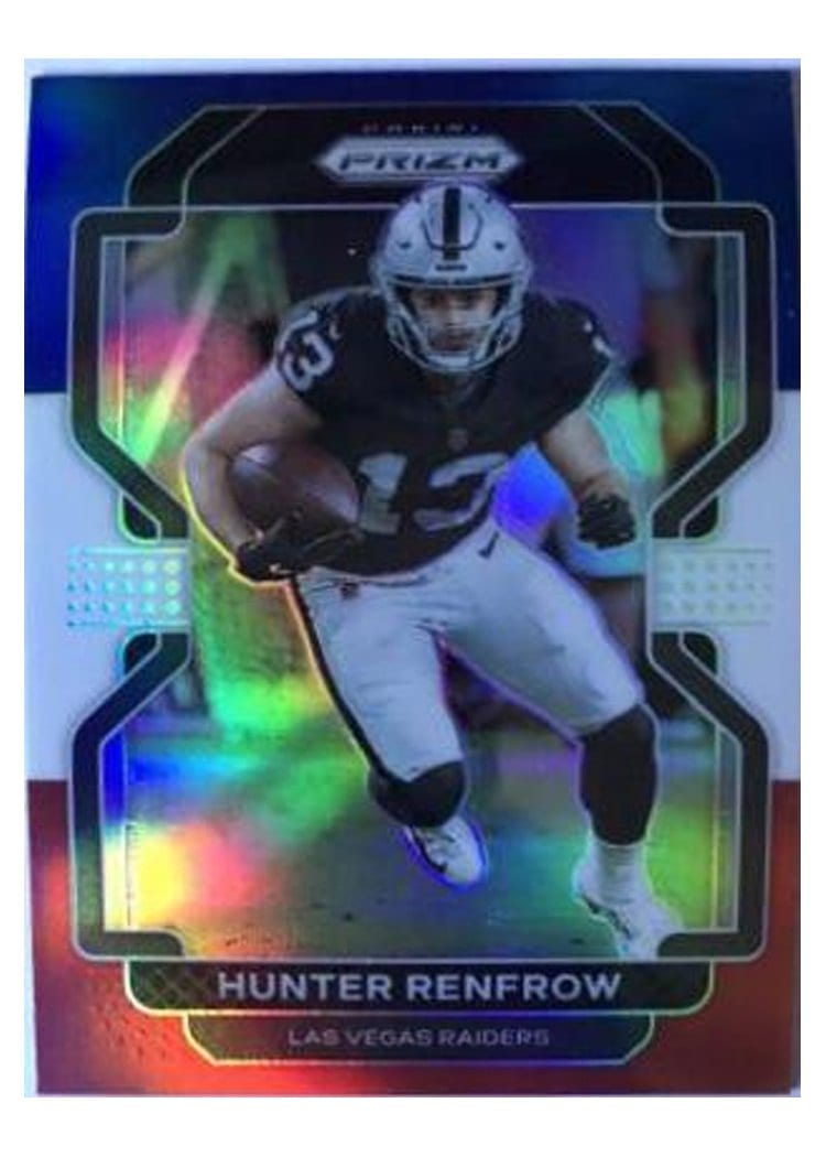 2021 Panini Prizm Base Set Hunter Renfrow Blue Prizm #176 card