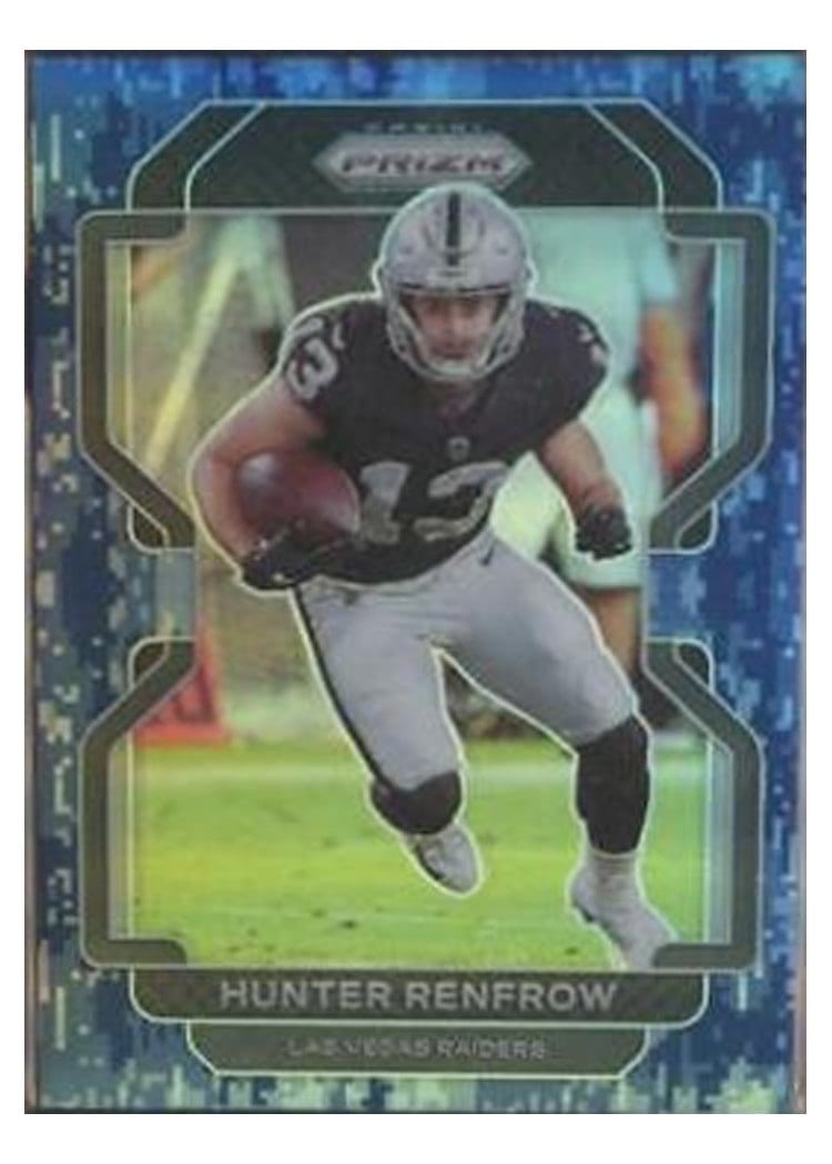 2021 Panini Prizm Base Set Hunter Renfrow Navy Camo Prizm #176 card