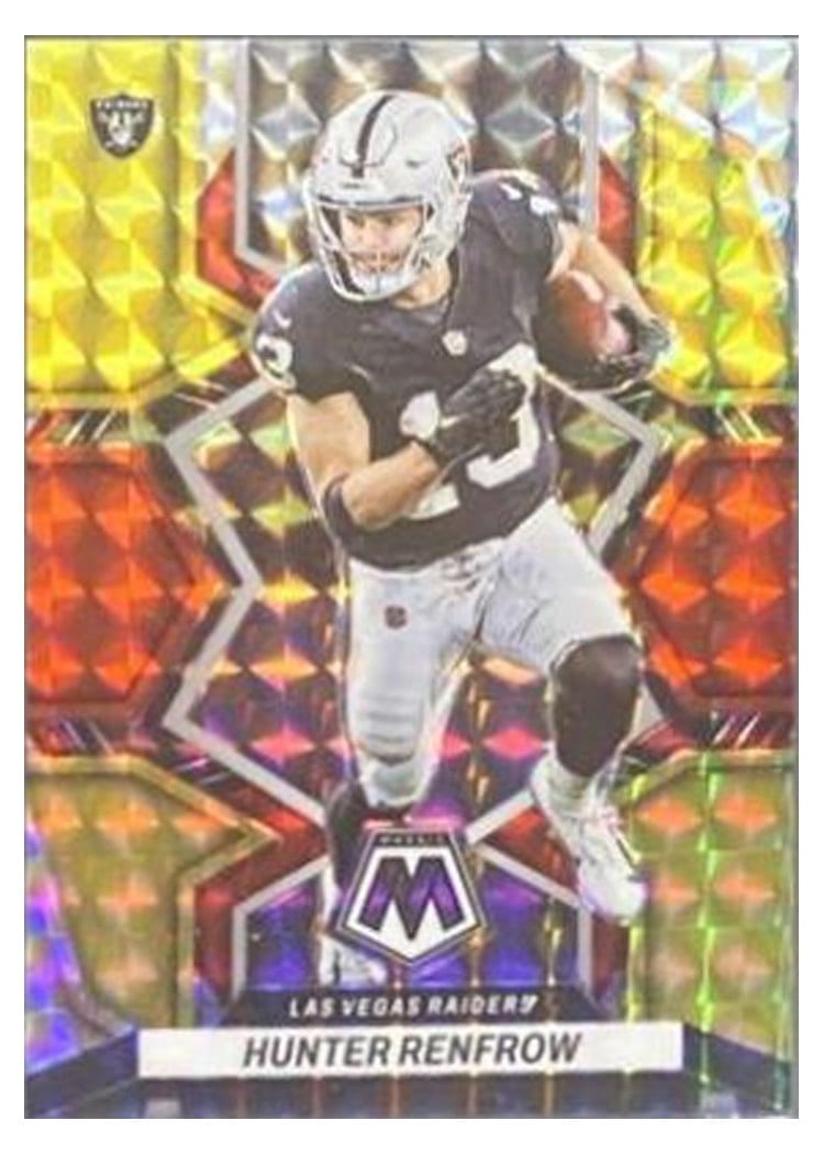 2022 Panini Mosaic Base Set Hunter Renfrow Choice Fusion Red Yellow #118 card