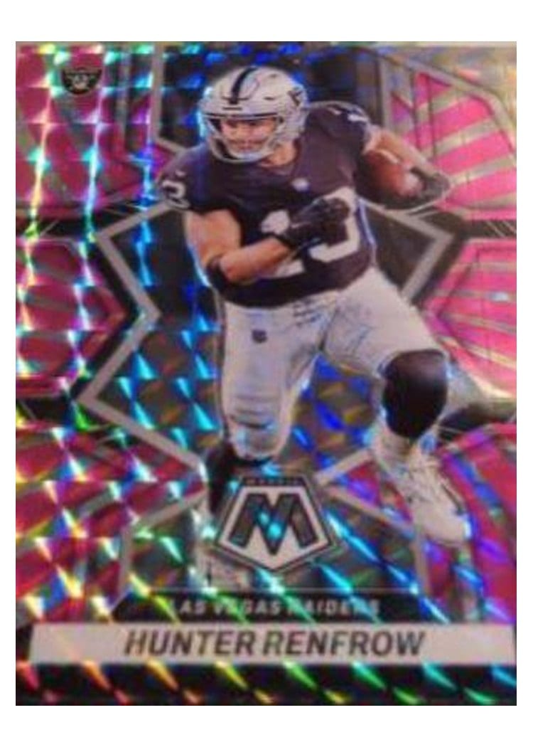 2022 Panini Mosaic Base Set Hunter Renfrow Pink Swirl #118 card