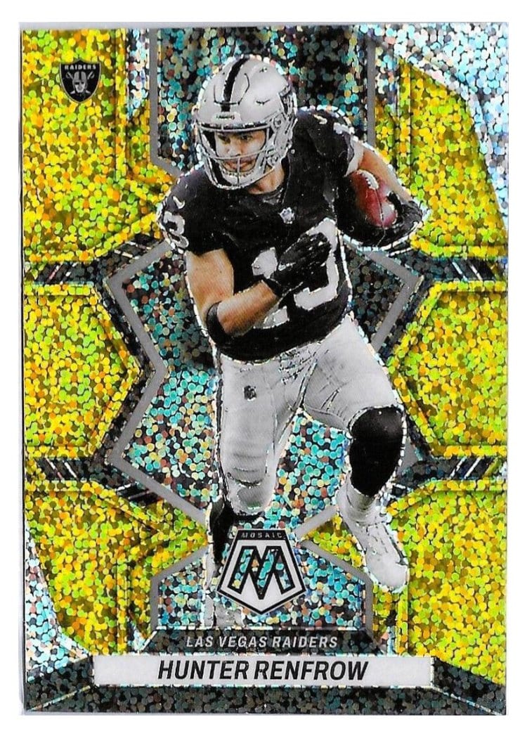 2022 Panini Mosaic Base Set Hunter Renfrow Gold Sparkle #118 card