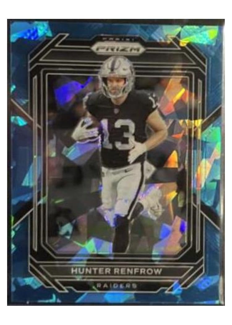 2022 Panini Prizm Base Set Hunter Renfrow Blue Ice #172 card
