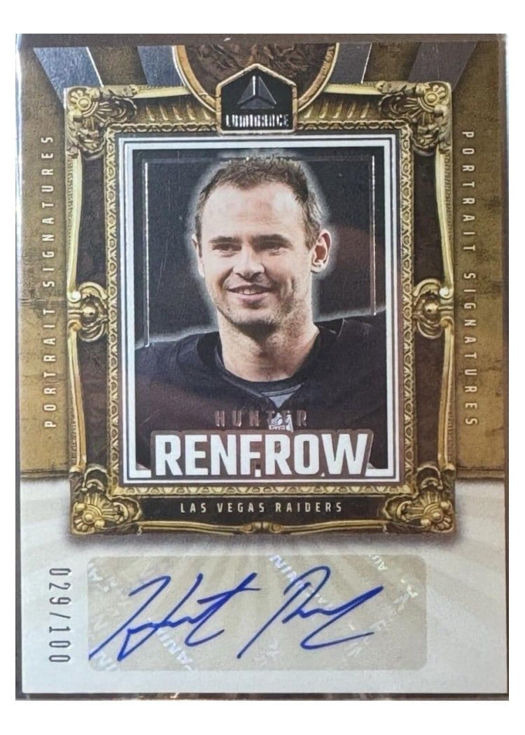 2024 Panini Luminance Portrait Signatures Hunter Renfrow #PS-HRW card