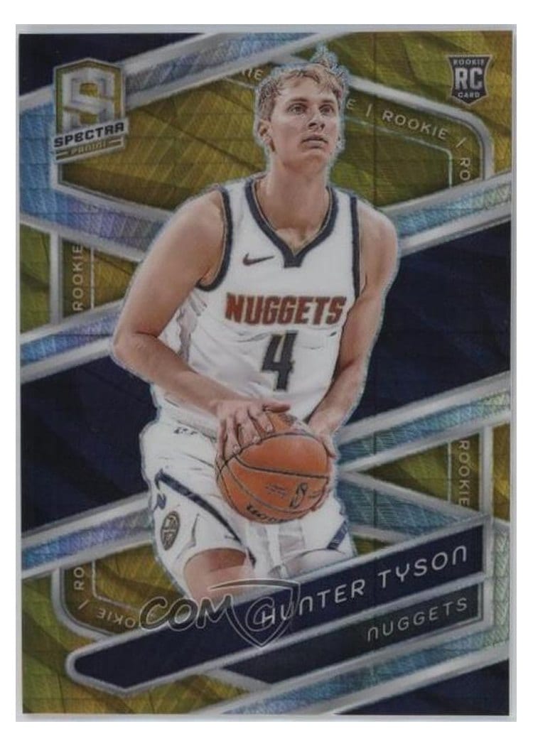 2023-24 Panini Spectra Base Set Hunter Tyson Gold International #127 card