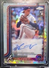 2025 Topps Chrome Logofractor Edition Rookie Autographs Hurston Waldrep #RA-HW card