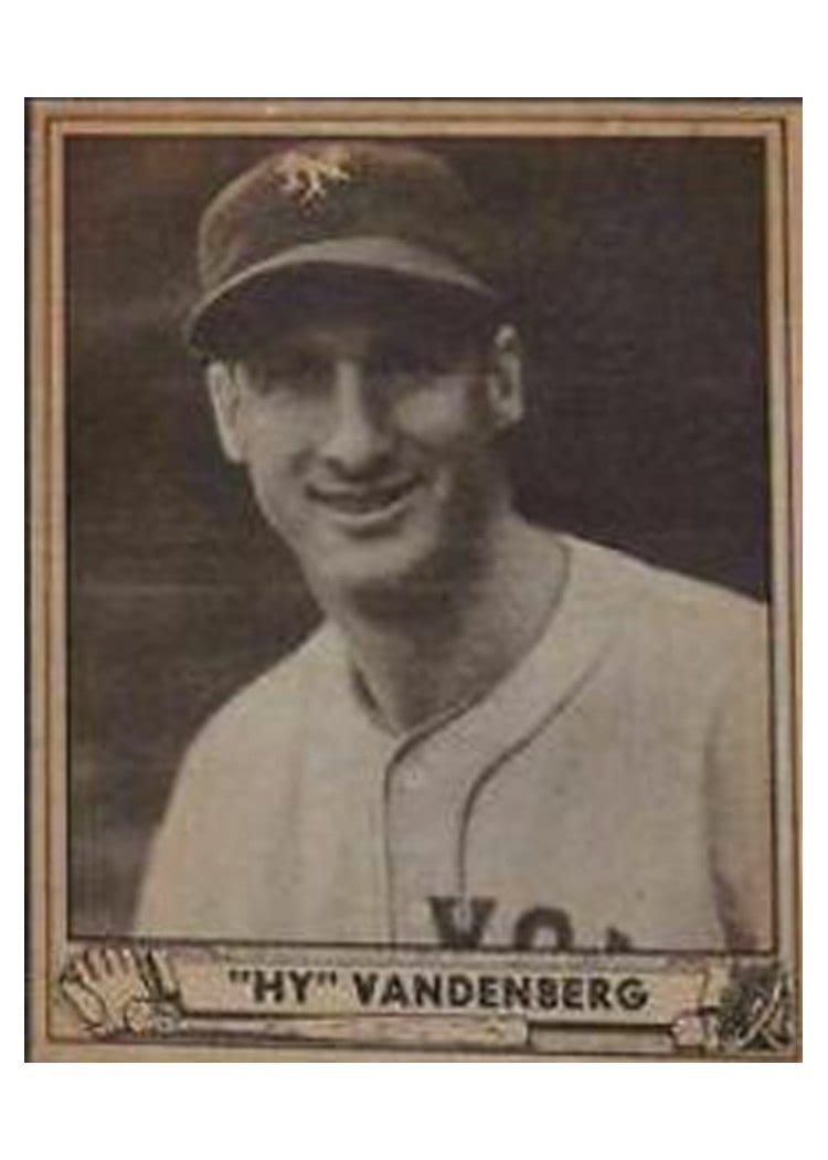 1940 Play Ball HY Vandenberg #209 card