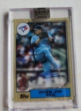 2022 Topps Clearly Authentic 1987 Topps Baseball Autographs Hyun-Jin Ryu #87TBA-HR card