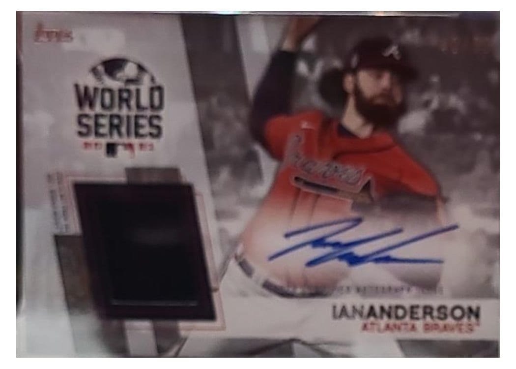 2022 Topps World Series Champion Autograph Relics Ian Anderson #WCAR-IA card
