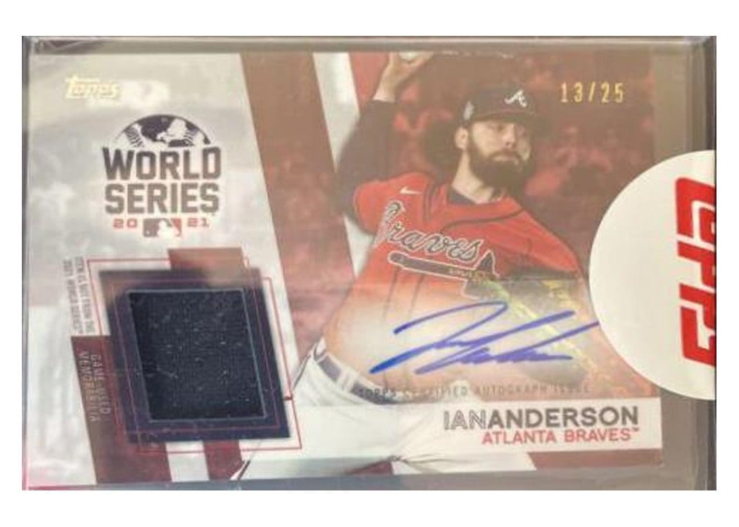 2022 Topps World Series Champion Autographs Ian Anderson #WCA-IA card
