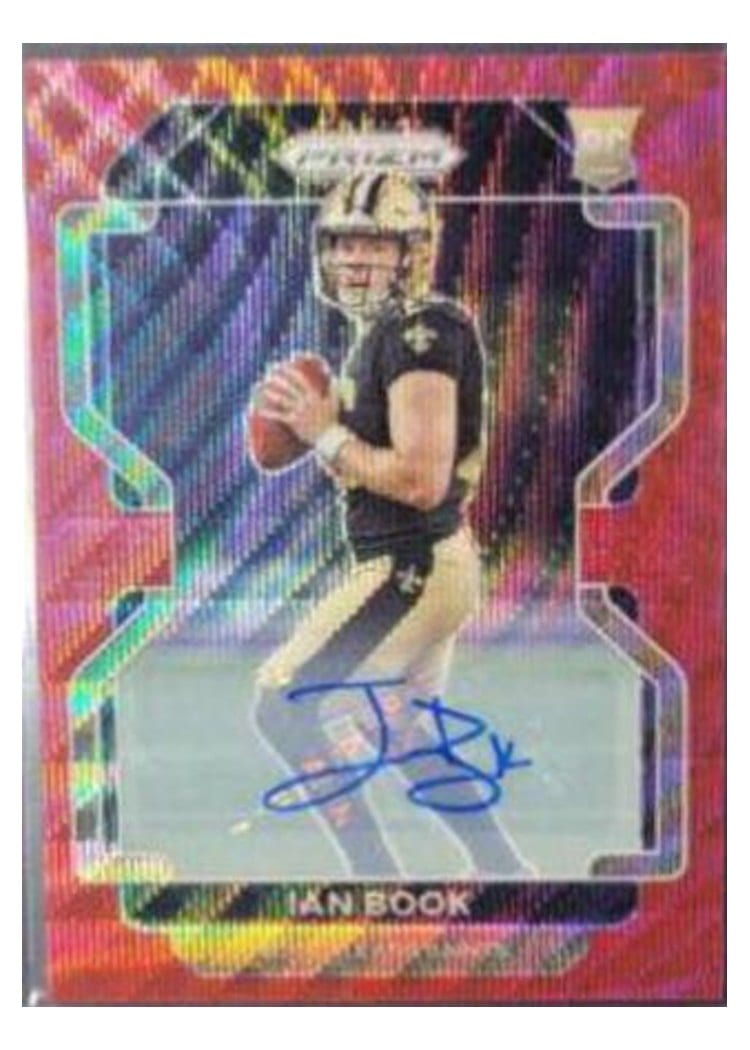 2021 Panini Prizm Base Set Ian Book Autograph Red Wave Prizm #357 card