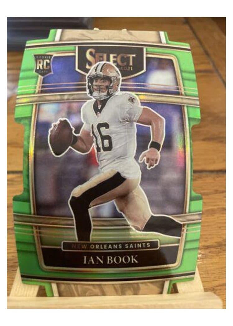 2021 Panini Select Ian Book Neon Green Die Cut #79 card
