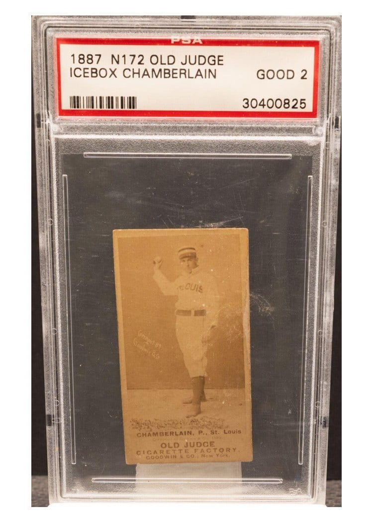 1887 N172 Old Judge Icebox Chamberlain card