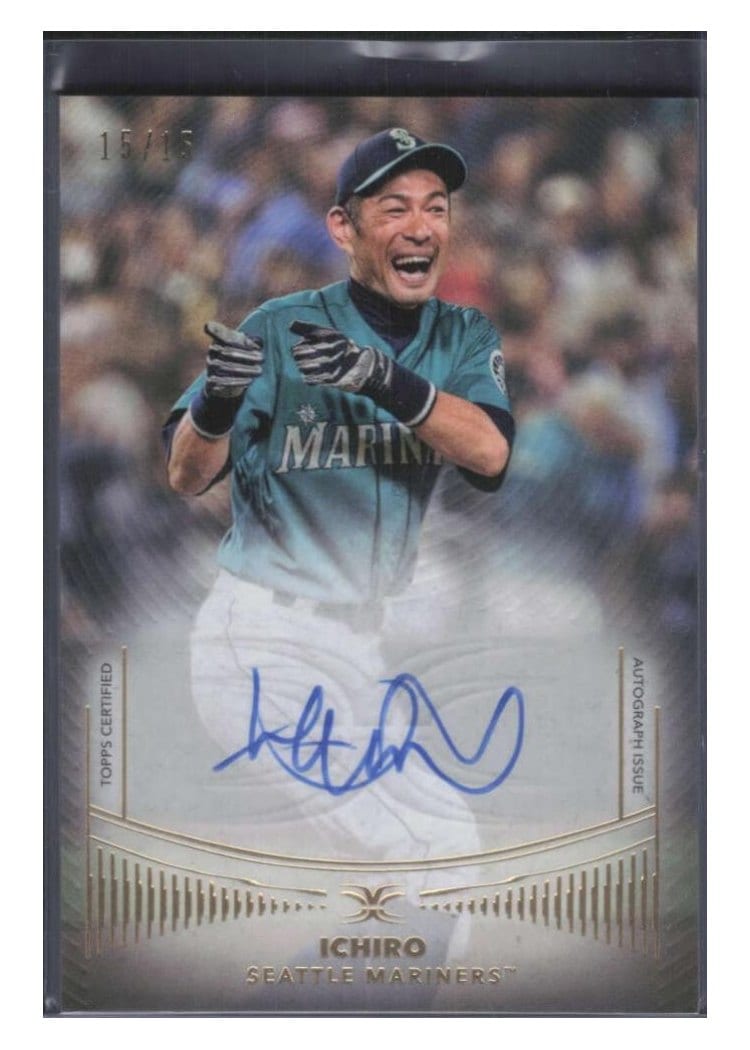 2021 Topps Definitive Collection Defining Images Autographs Ichiro #DIA-I card