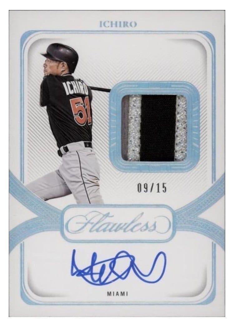 2024 Panini Flawless Prime Patch Autographs (Vertical) Ichiro #PPV-IS card