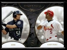 2025 Topps Dynamic Duals Base Set Ichiro / Albert Pujols #5 card