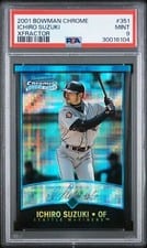 2001 Bowman Chrome Ichiro Suzuki Xfractor #351 card