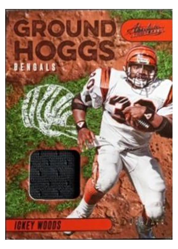 2023 Panini Absolute Ground Hoggs Materials Ickey Woods #GH-20 card
