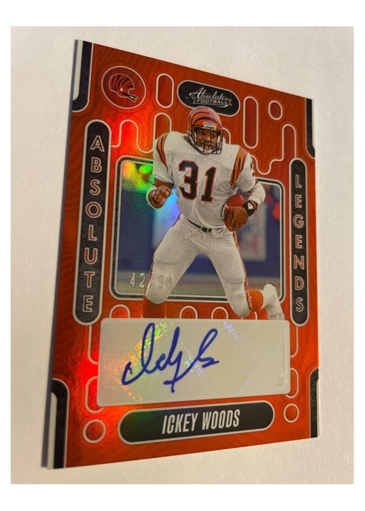 2024 Panini Absolute Absolute Legends Signatures Ickey Woods #ALS-IWS card