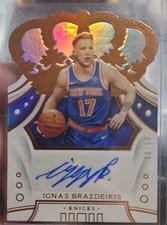 2019 Panini Crown Royale Rookie Autographs Ignas Brazdeikis #CR-IGB card