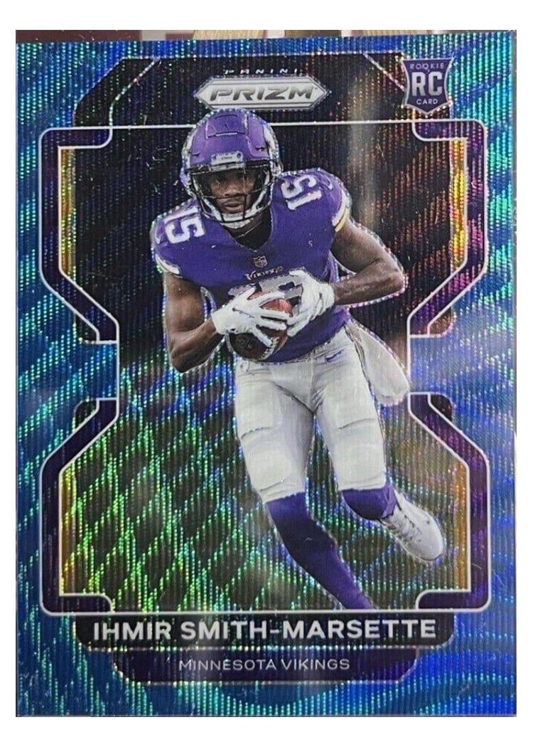 2021 Panini Prizm Base Set Ihmir Smith-Marsette Blue Wave Prizm #372 card