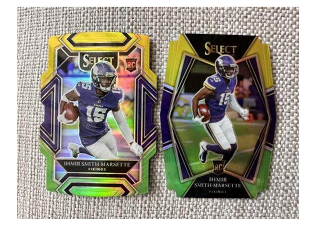 2021 Panini Select Base Set Ihmir Smith-Marsette Green and Yellow Die Cut #282 card