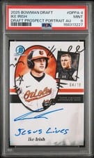 2025 Bowman Draft Draft Prospect Portrait Autographs Ike Irish #DPPA-II card