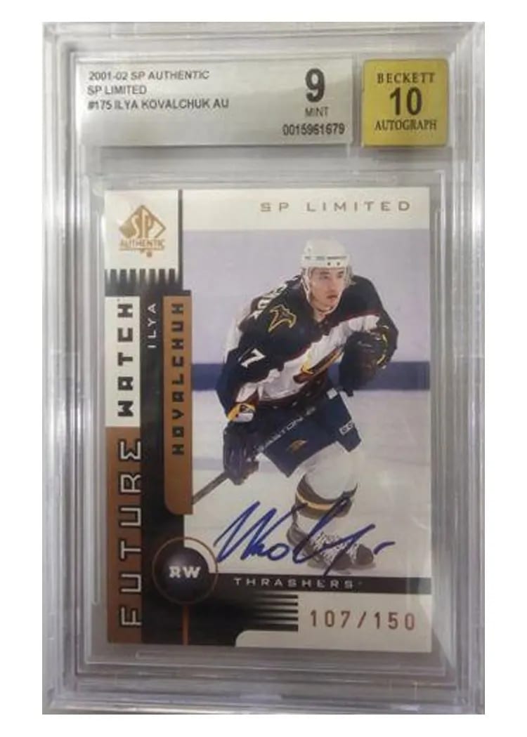 2001 SP Authentic Ilya Kovalchuk #175 card