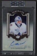 2023-24 Upper Deck Clear Cut 2003-04 UD Classic Portraits Autos Ilya Samsonov #UDP-IS card