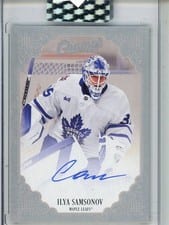 2023-24 Upper Deck Clear Cut Champs Autos Ilya Samsonov #C-IS card