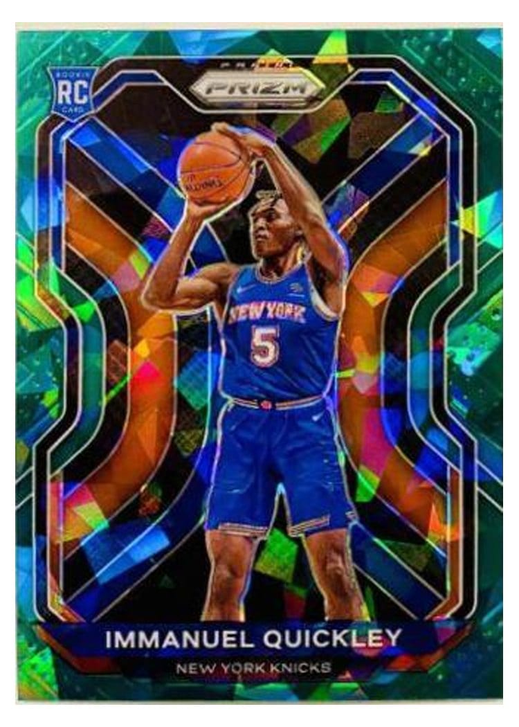 2020-21 Panini Prizm Base Set Immanuel Quickley Green Ice Prizm #296 card