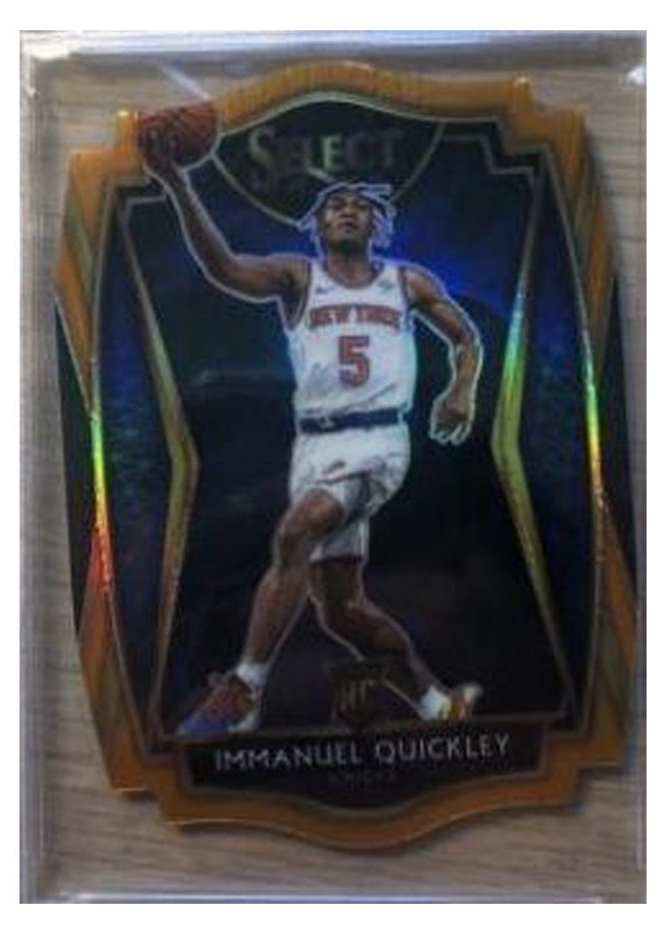 2020-21 Panini Select Base Set Immanuel Quickley Orange Prizm Die Cut #172 card