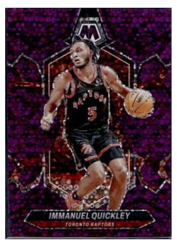 2023-24 Panini Mosaic Base Set Immanuel Quickley Purple Fast Break #114 card