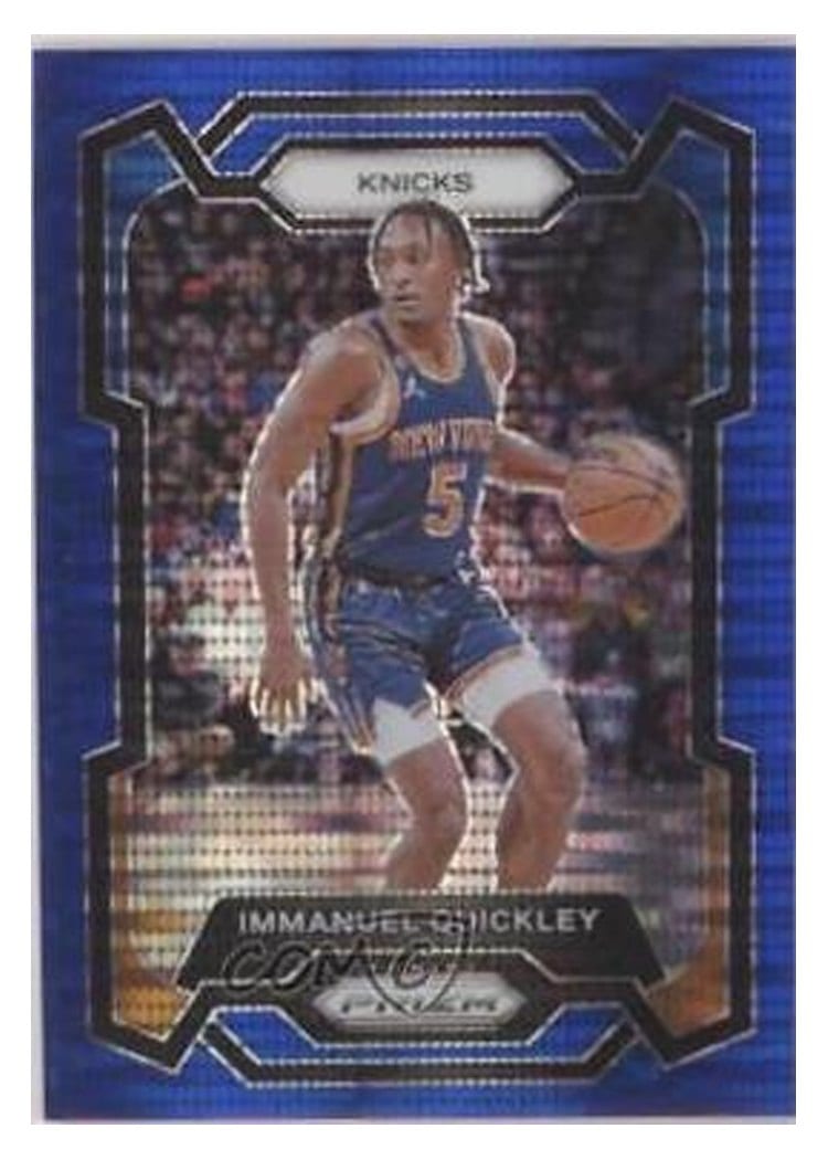 2023-24 Panini Prizm Base Set Immanuel Quickley Blue Seismic #33 card