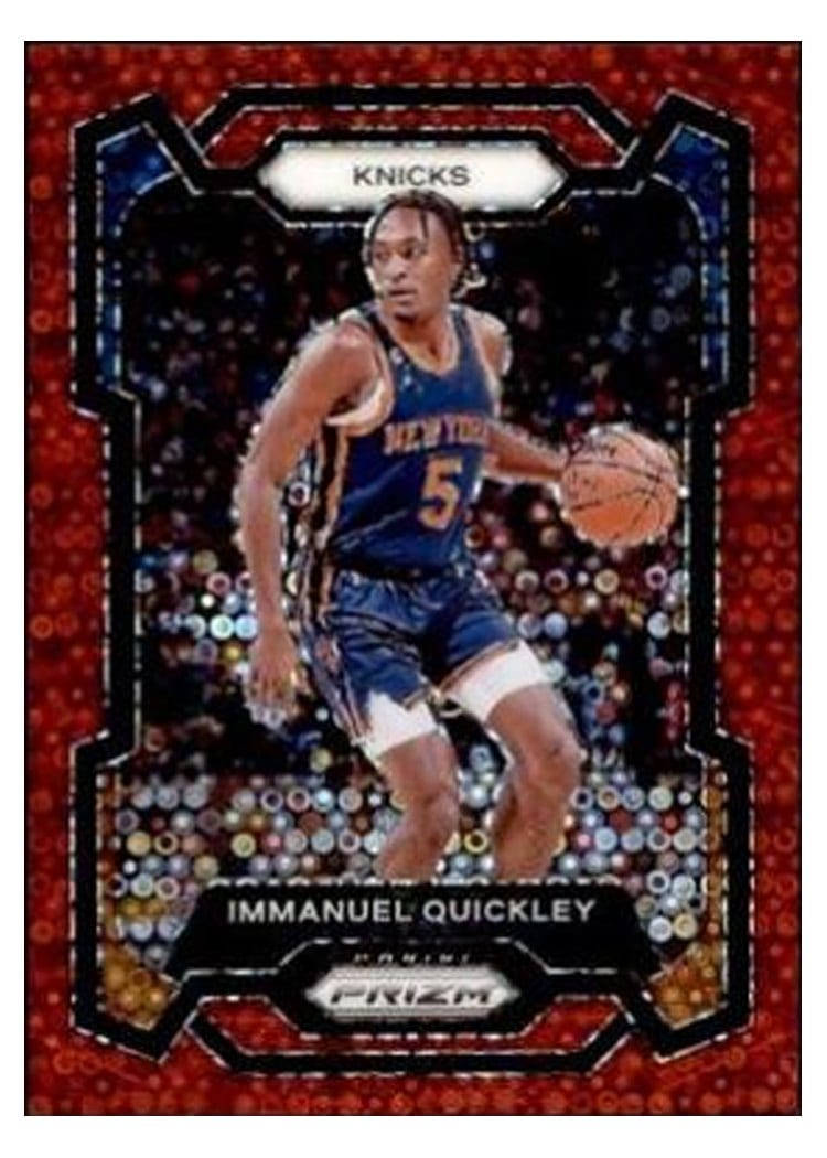 2023-24 Panini Prizm Base Set Immanuel Quickley #33 card