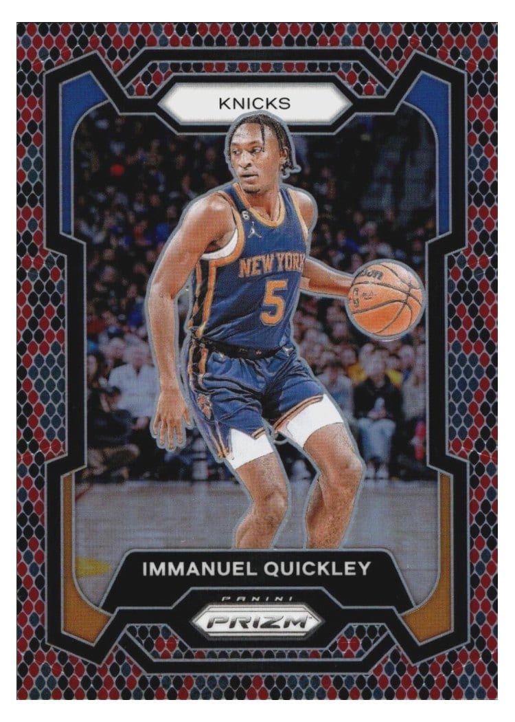 2023-24 Panini Prizm Base Set Immanuel Quickley Snakeskin #33 card