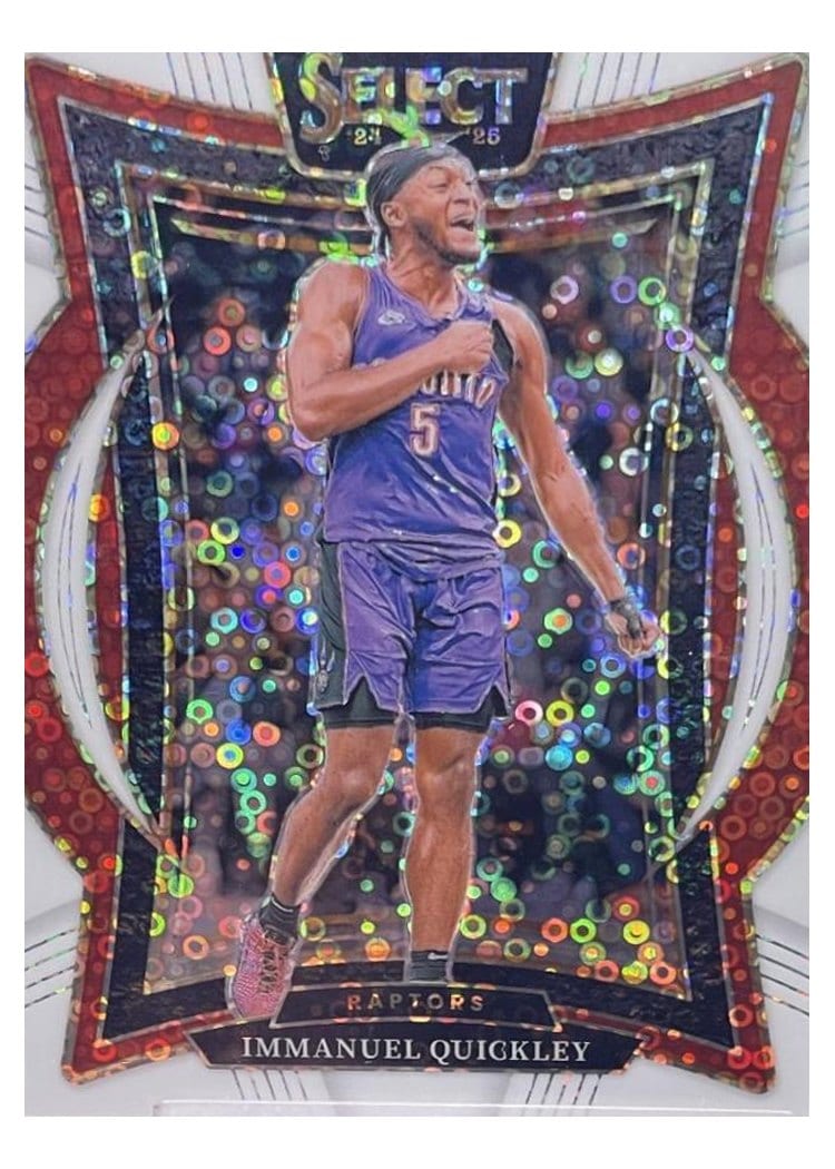 2024-25 Panini Select Base Set Immanuel Quickley White Disco Prizm #41 card