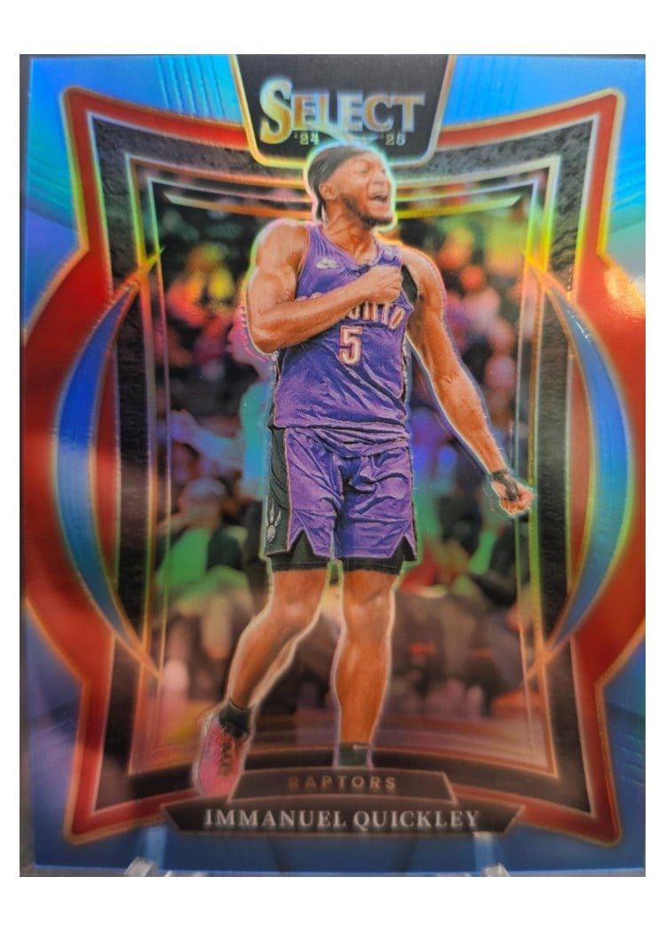 2024-25 Panini Select Base Set Immanuel Quickley Blue Stars Prizm #41 card