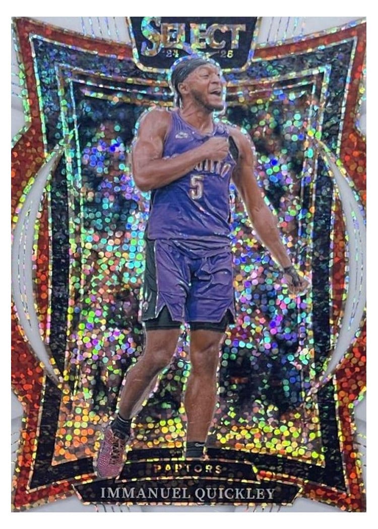 2024-25 Panini Select Base Set Immanuel Quickley White Sparkle Prizm #41 card