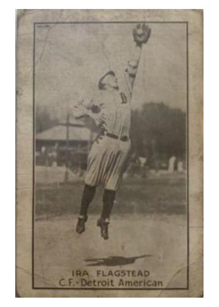 1921 E220 National Caramel Ira Flagstead card