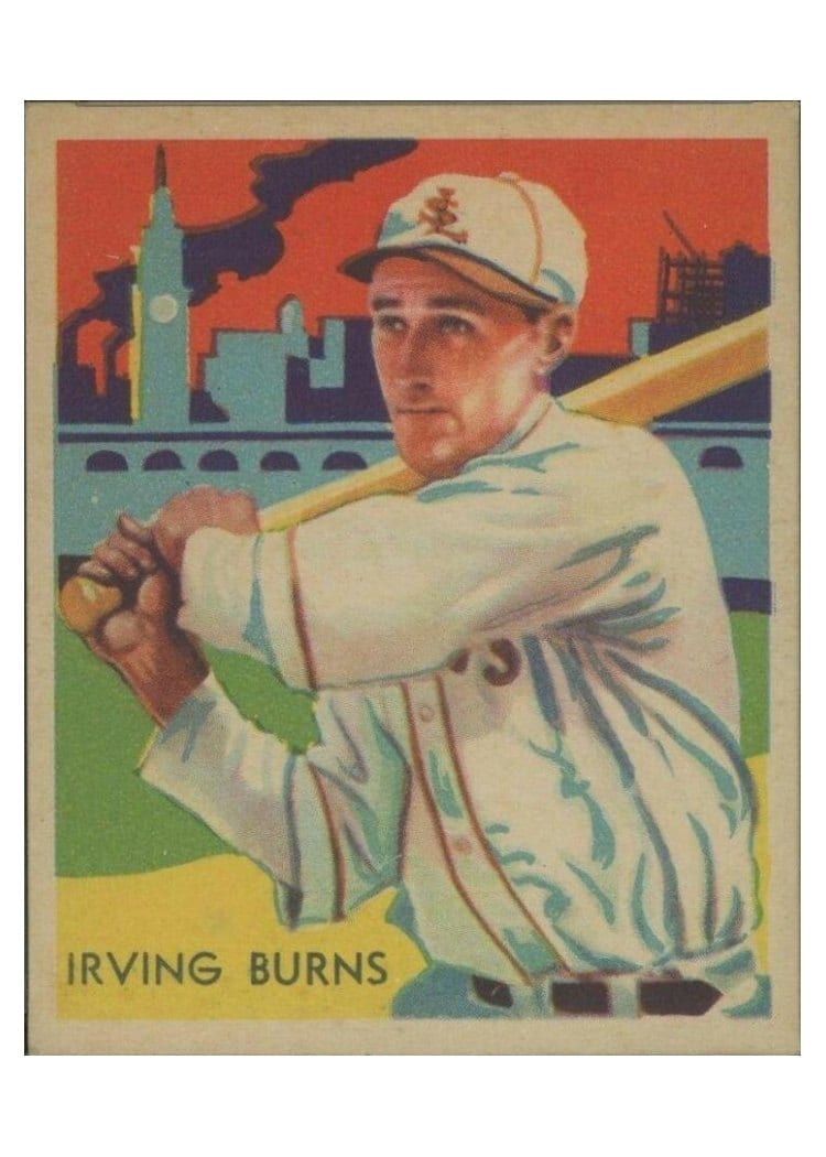 1935 Diamond Stars Irving Burns #75 card
