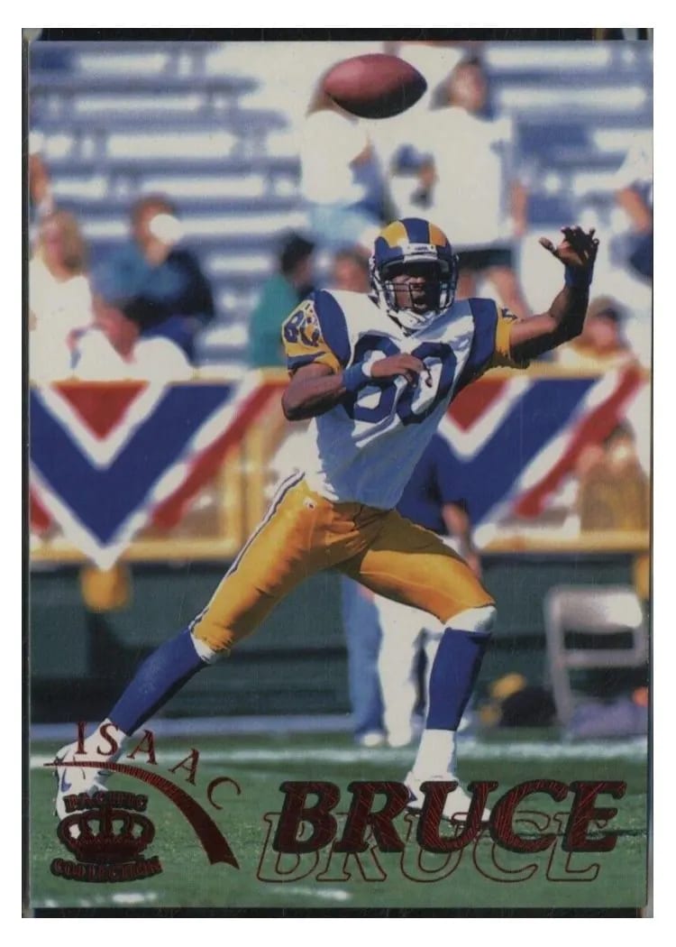 1996 Pacific Gridiron Isaac Bruce Red #101 card