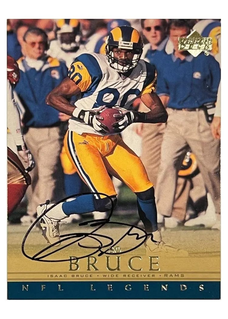 2000 Upper Deck Legends Autographs Isaac Bruce card